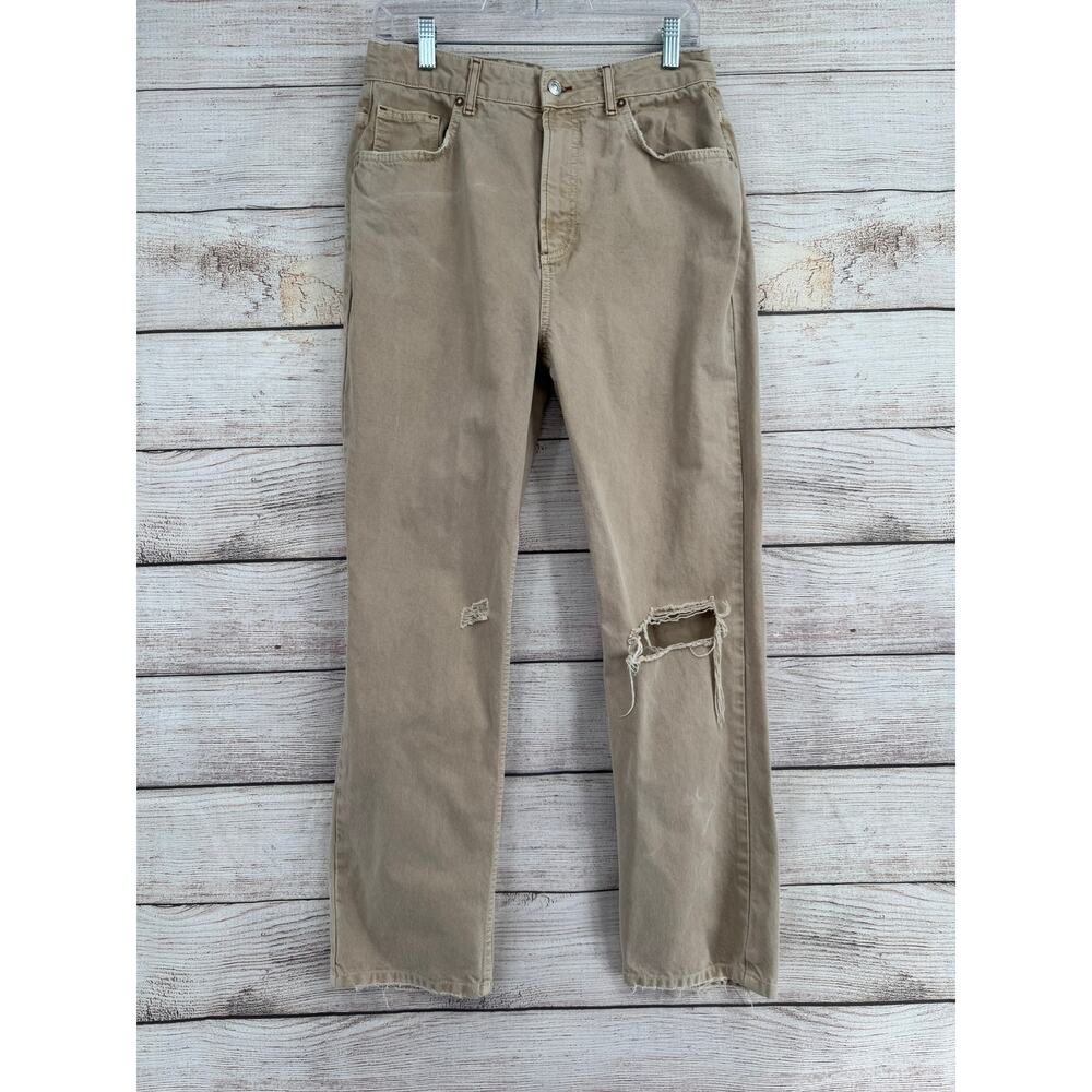 We the Free‎ People Distressed Tapered Leg Jeans Womens 30 Tan